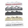 Polepy aut HIGH COUNTRY s písmeny pro všechny terénní modely Vzor oblasti Highland Příslušenství pro úpravu karoserie Zadní ozdoba kufru