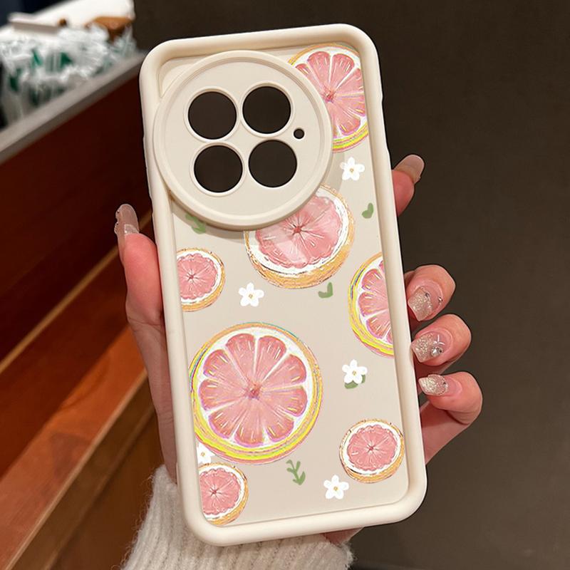 

Красочный чехол для телефона с фруктовым узором для OnePlus 13T 13 12 11R ACE 5 3 2 Ударопрочная мягкая силиконовая накладка из ТПУ Coque OnePlus 13T белый/бежевый