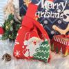 Mini Santa Claus Snowman Christmas Knit Bag Christmas Tree Reusable Christmas Gift Bags Knot Wrist Bags