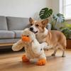 Plüsch-Enten-Hundespielzeug Quietschend Weiches Stofftier Hunde Kauspielzeug Welpen Zahnungsspielzeug für Hunde Kuschel Interaktives Tauziehen