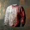 Men's Halloween Printed Neck Long Sleeve Sweatshirt for Casual Daily Wear