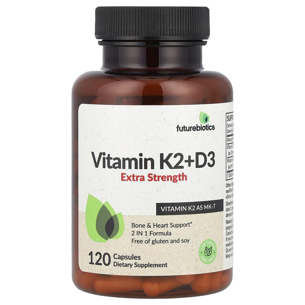 Vitamin K2 + D3, Extra Strength, 120 Capsules