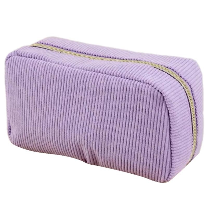Large Corduroy Pencil Case High Capacity Pen Pouches Travel Makeup Bag Pen Organizers Storage Bag for Student Women Girl