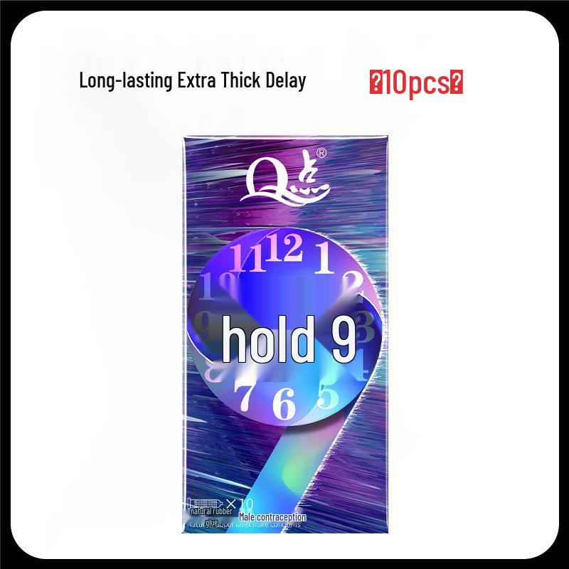 Q-point Hyaluronic Acid 001 Large Particle Delay Condoms - Long-lasting Contraceptives for Adults