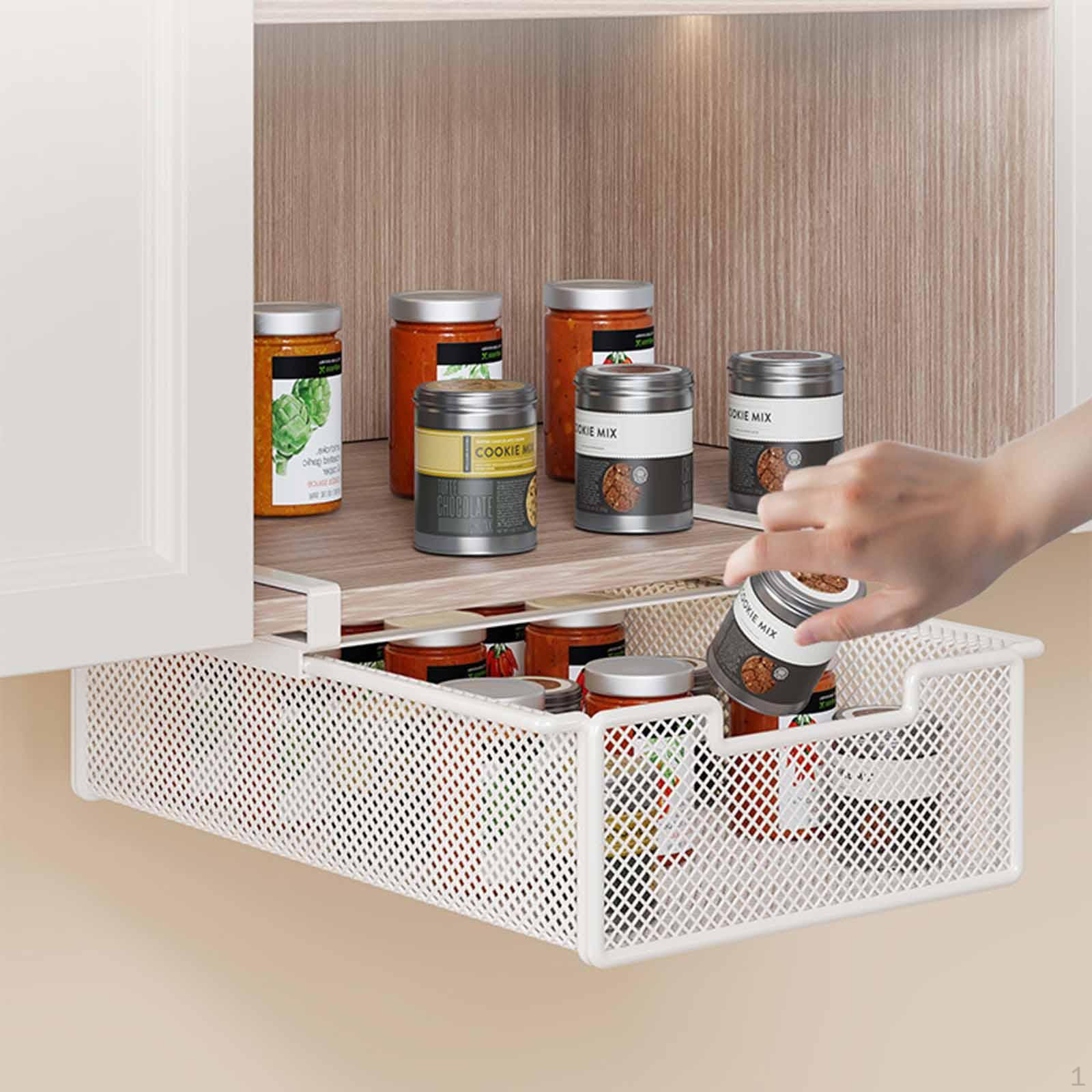 

under Shelf Storage Basket,Shelf Tray Easy Installation Desk Drawer Organizer Hanging Holder