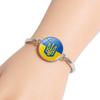 Ukraine Trident Blue Yellow Alloy Bracelet, National Style Memorial Jewelry