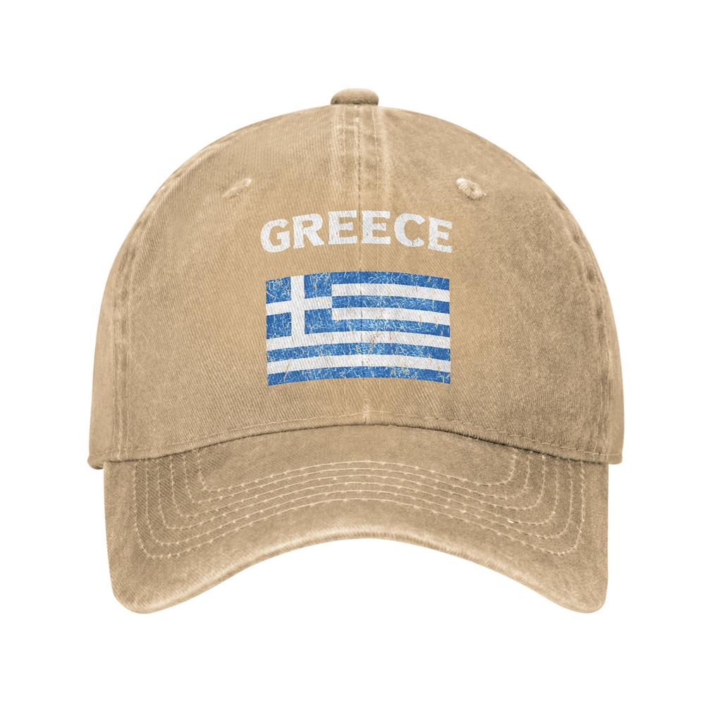 Washed Baseball Cap Greek Flag Greece Hellas HellenicSummer Trucker Hat UnisexTeens Trendy Running Hippie Sun Baseball Caps