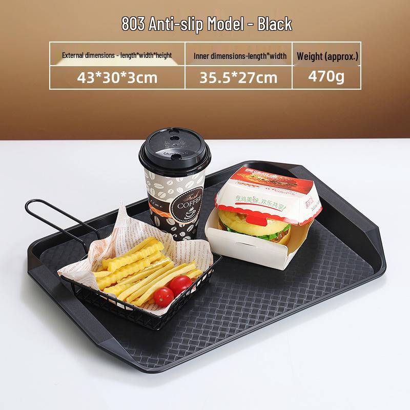 Non-Slip Rectangular Burger Tray for Restaurants