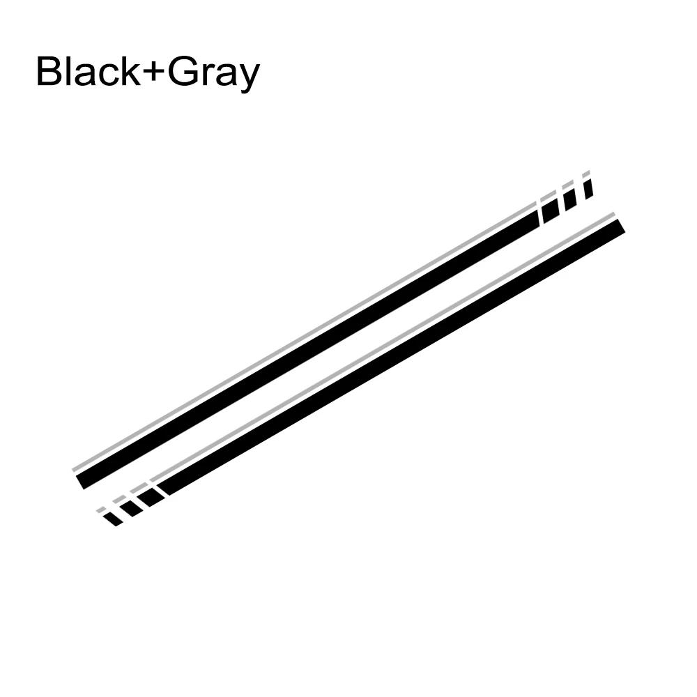 Car Door Racing Stripes Vinyl Decals Both Side Skirt Sticker Graphics Accessories For Volkswagen Up Hatchback Eco VW Move Up