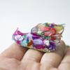 Resin Crystal Dragon Head Figurine With Natural Waterstone For Home Office Decor