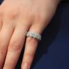 Retro round diamond ring, full diamond zircon ring, niche light luxury style stacked women's ring
