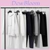 Cotton Double Layer Hoodie And Pants Set For Men And Women In Casual Style