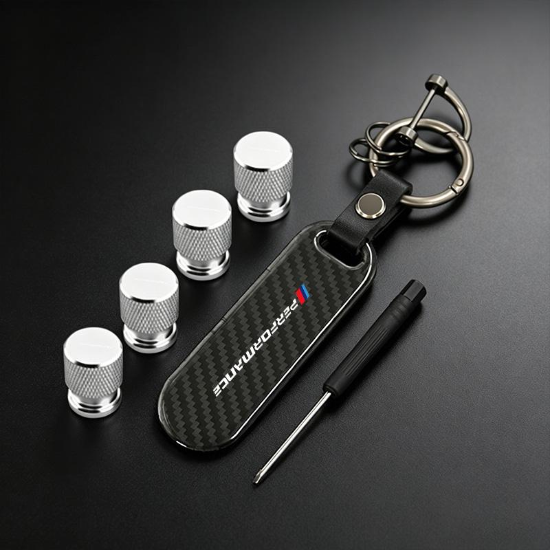 Car Valve Caps Wheel Tires Air Tyre Stem Protective Cover And Car Keychain For BMW M Emblem E46 E36 E34 F10 E90 F30 E53 E30 E87