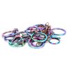 9pcs Household Colorful Iron Keyring Key Chain Clips DIY Bag Purse Jewelry Supplies