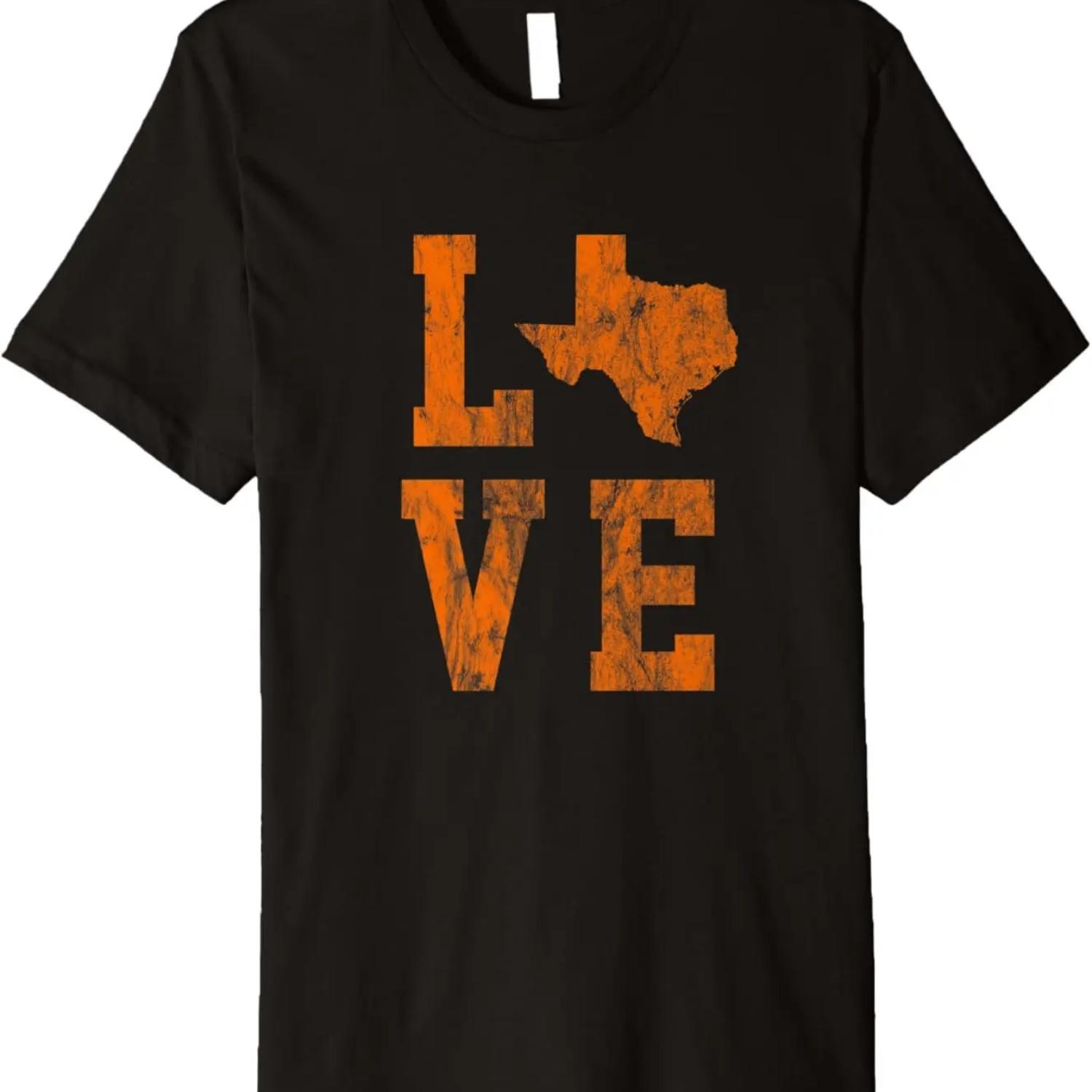 Distressed LOVE Texas T-Shirt S