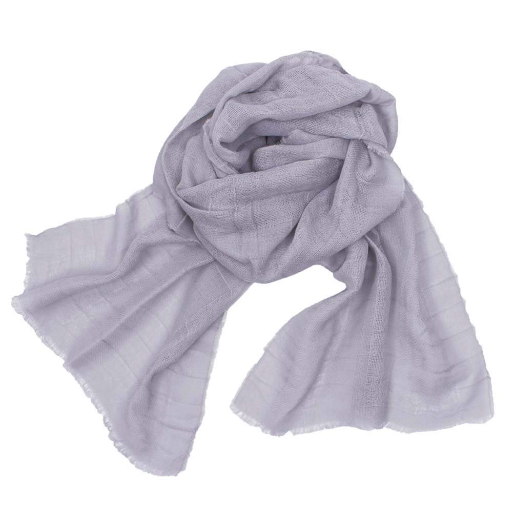 

plantia Organic Cotton Gauze Extremely Fully Woven Gauze Scarf, 36g, Lightweight, (Blue-Gray)