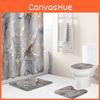 Golden Fashionable Grey Marble Patterned Bathroom Shower Curtain Waterproof
