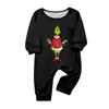 Christmas Print Crewneck Top and Jogger Pants Set Two Piece Holiday Casual Outfit