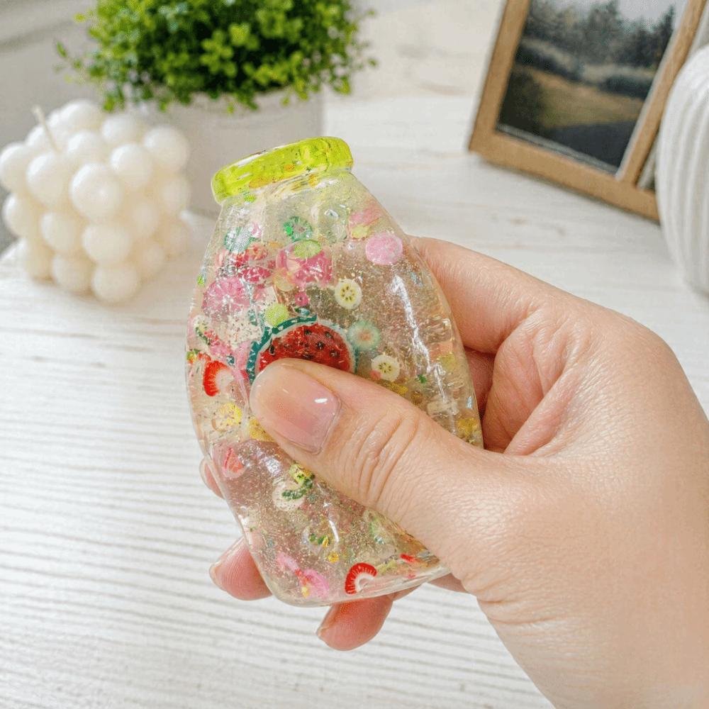 Multicolor Drifting Bottle Squeeze Toys Colorful Sequins Stress Ball Toy Pinch Le for Adults