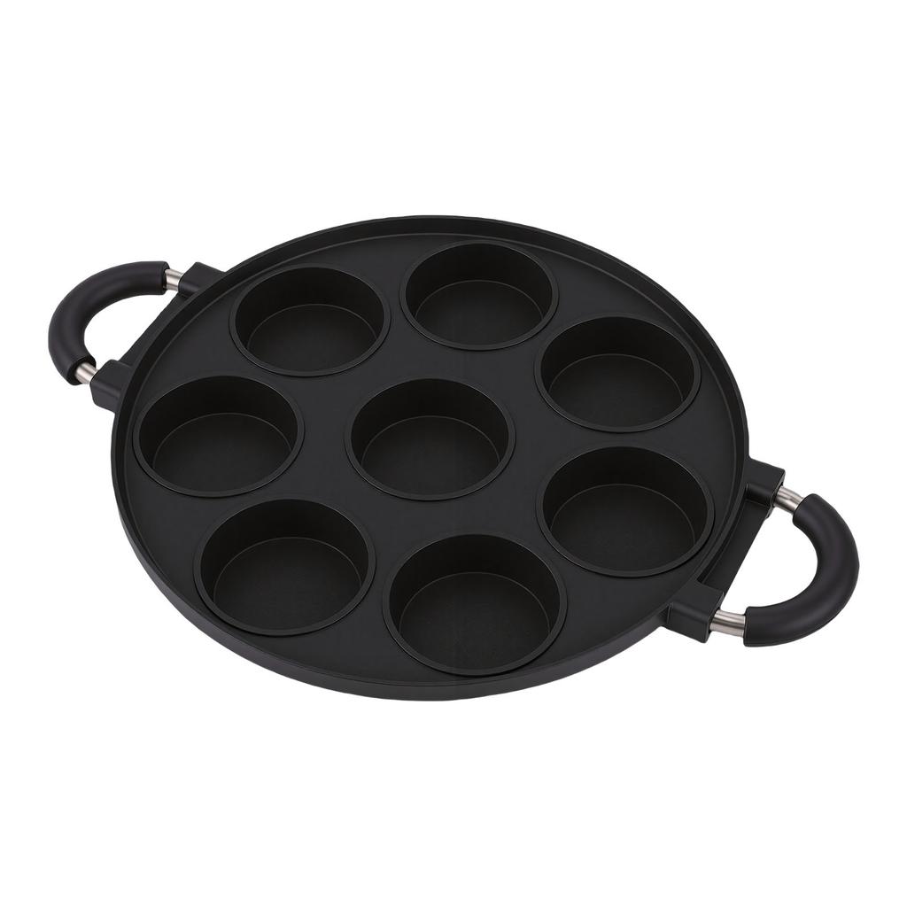 Egg Frying Pan 8 Hole Design Multifunctional Non Stick Egg Pancake Steak Pan for Travel Camping