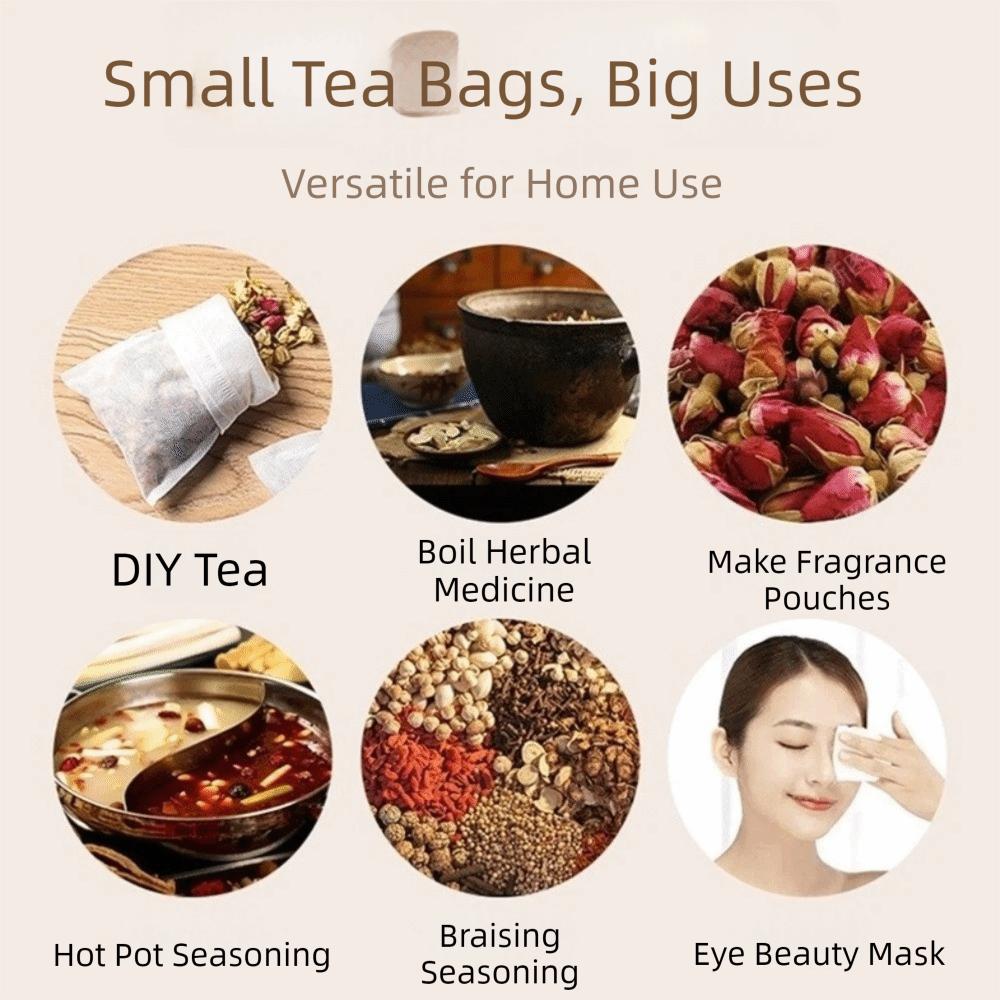 100 pieces/set Empty Filter Paper Tea Bag Multi Functional Tea Filter Bags Coffee Foot Bath
