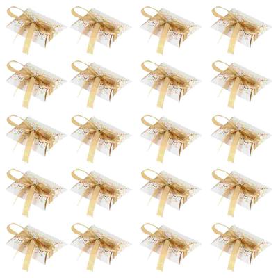 50 Piezas Caja de Caramelos Forma de Almohada Contenedor Almacenamiento Cajas de Regalo Estuche de Papel Personalizado