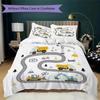 Cute Nordic Style Pattern Bedding Uilt Set Uilt Cover Pillowcase Home Decoration Birthday Gift (1 * Duvet Cover + 2 * Pillowcase  Without Core)24