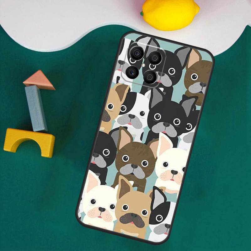 French Bulldog Case For Honor 200 Lite 50 70 90 X9a X8a X8 X9 X8b X9c X9b Honor Magic 5 6 Pro 7 Lite Cover