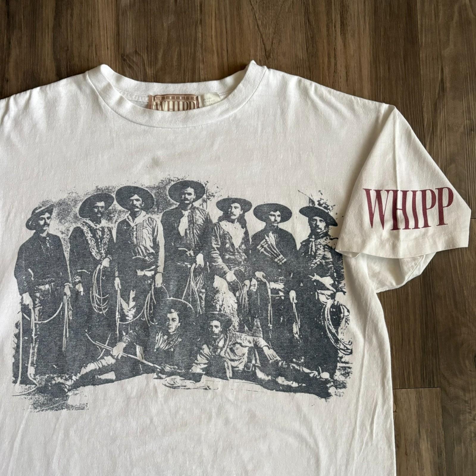 Vintage Whipp Western Wear Men s Size L White Rare Pancho Villa RARE Unisex T-Shirt XXXL