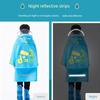 Cartoon Kids Primary School Student Schoolbag Raincoat Poncho Single Cartoon Big BRIM Anti-Blue Pink Raincoat Raincoat