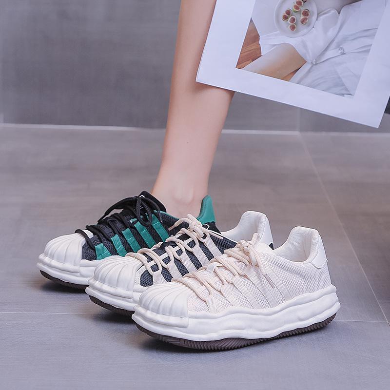 Shell Head Shoes Children'S Summer New Thick-Soled Dissolving Shoes Versatile Casual Sports Shoes Mesh Breathable Mesh Shoes