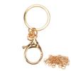 50pcs Link Clasp Keychain Hook Accessory Golden Extension Link Lobster Clasp for Car Key