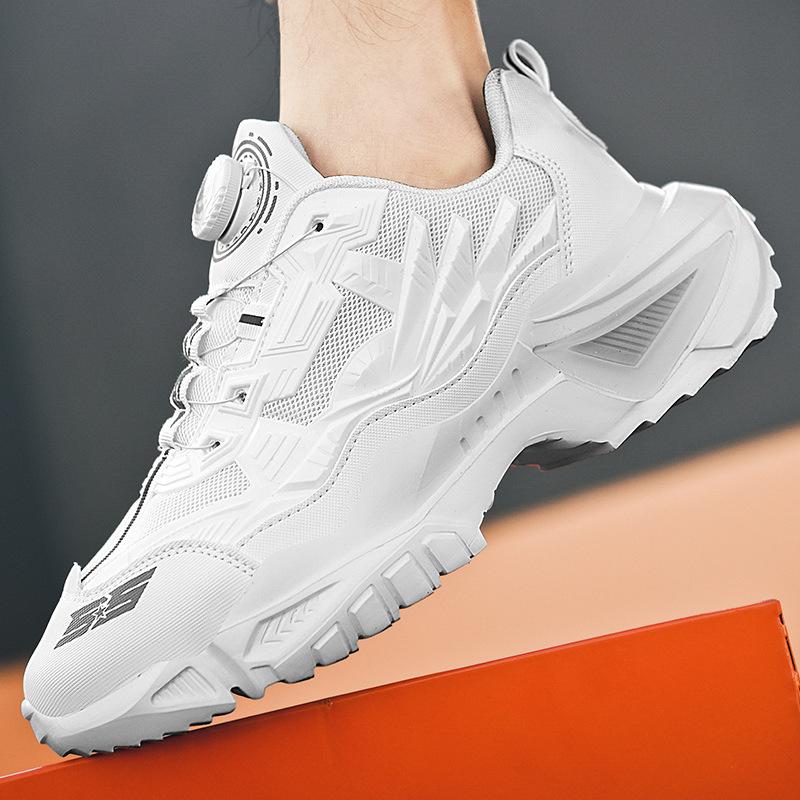 Tide shoes 2025 autumn men's platform dad shoes men's outdoor leisure sports automatic rotating buckle mecha shoes men's shoes