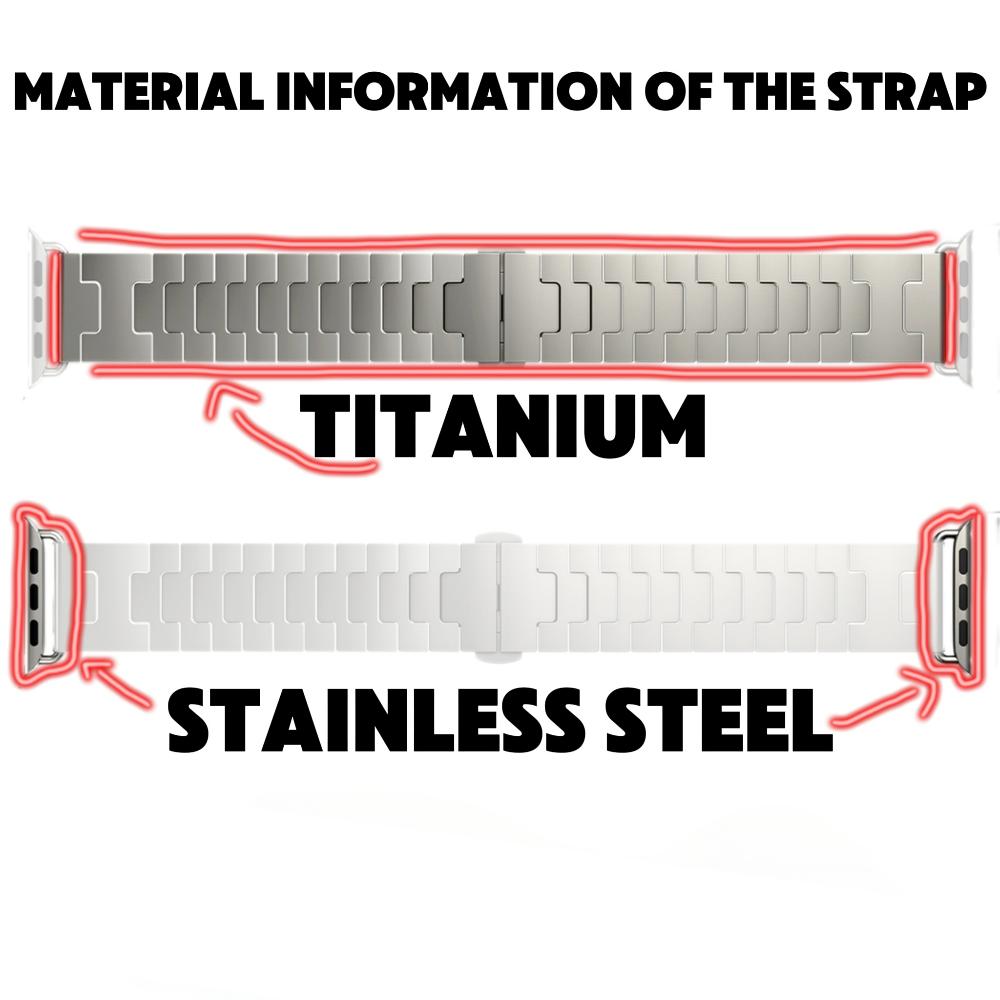 Luxurious Titanium Band For Apple Watch Series 10 46mm 42mm Metal Business Bracelet iWatch Ultra1/2 49mm 45mm 44mm 38mm 40mm 41mm Watchband SE