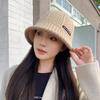New hat women's autumn and winter warm bucket bucket hat Korean version shows small face cover retro versatile basin hat