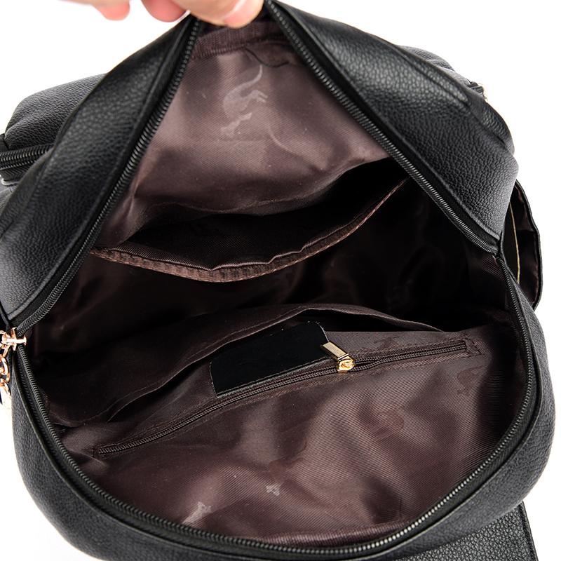 Jednobarevný dámský batoh středního věku s velkou kapacitou, taška pro matku, cestovní batoh