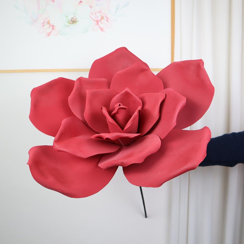 

40/50 см поліетиленової пінополіетиленової троянди, велика квітка ручної роботи, естетичні підроблені квіткові головки, весільні аксесуари dark red-40cm