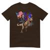 Trump Riding A Dinosaur Trex Suppor Trump 2020 Tshirt