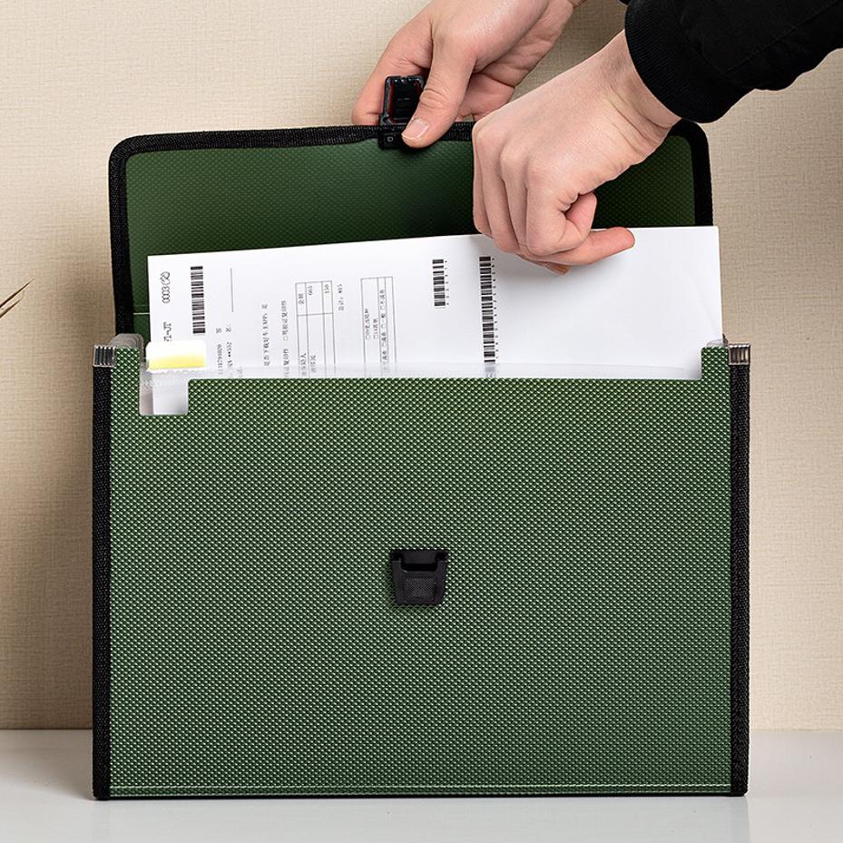 1 Pcs A4 Organ Bag Multi-layer Folder Large-capacity Portable Office Document Bags Desk Organizador Storage Data File Briefcase