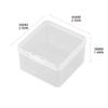 Square Transparency Plastic Storage Containers Box Organizers for Beauty Supplie