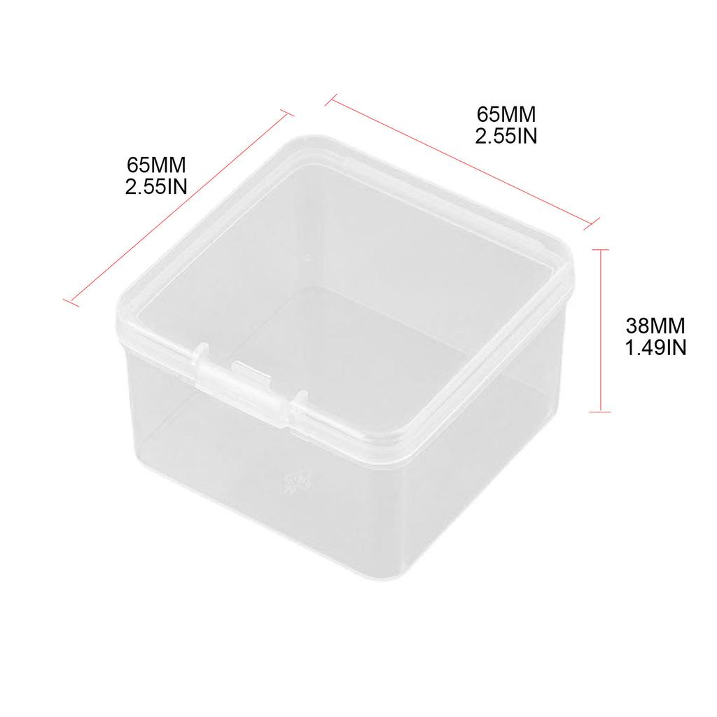 Square Transparency Plastic Storage Containers Box Organizers for Beauty Supplie