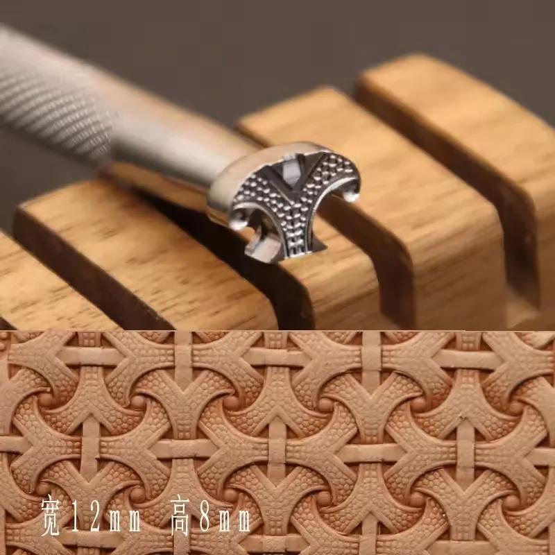 For Lederschnitzsiegel KJ612 Rüstungsmuster 304 Edelstahl Puncher Logo Siegel Leder Metallprägung Prozesswerkzeug 12 X 8 Mm