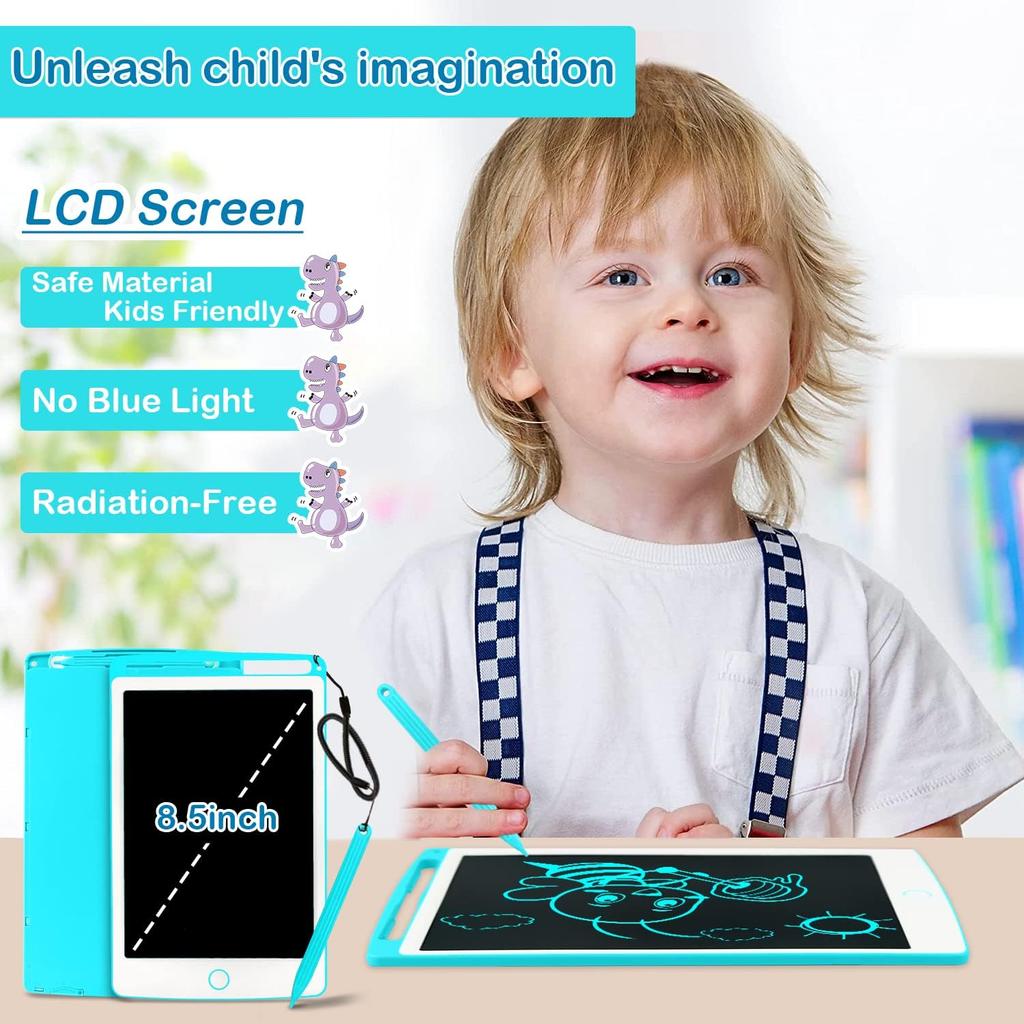 POLICRAL 8.5 Inch Electronic LCD Writing Tablet Plastic Drawing Board 2-4 Years Children Graffiti Doodle Pad Scribble Toy