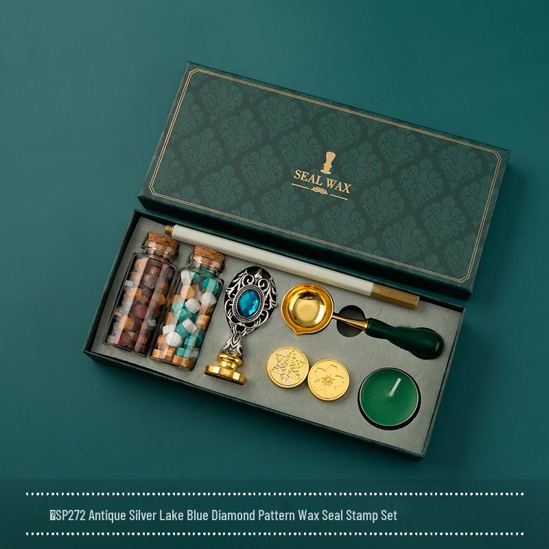 Creative Sealing Wax Stamp Set with Wax Granules – Perfect Gift for Teachers, Classmates, or Special Occasions