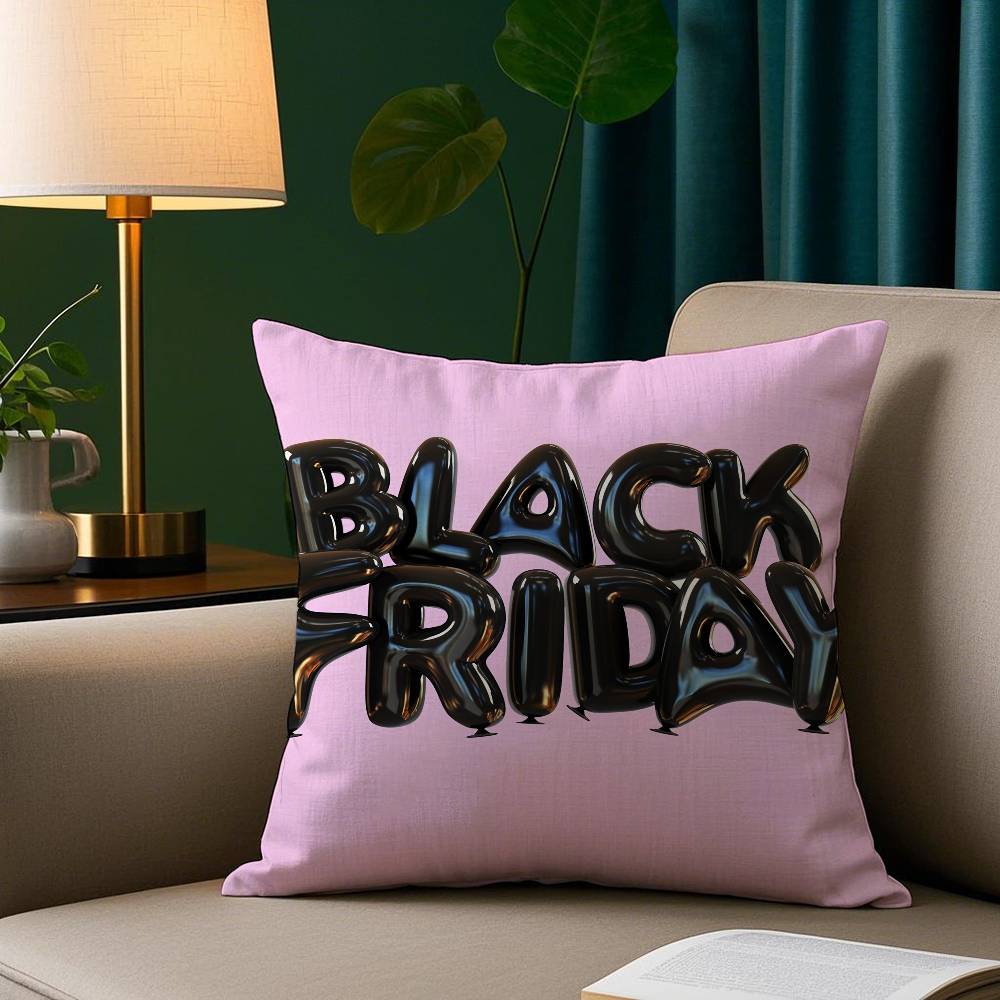 Black Friday Pillow Case Cozy Plush Pillow Cover Double Side Printed – Home Gift for Bedroom Decor