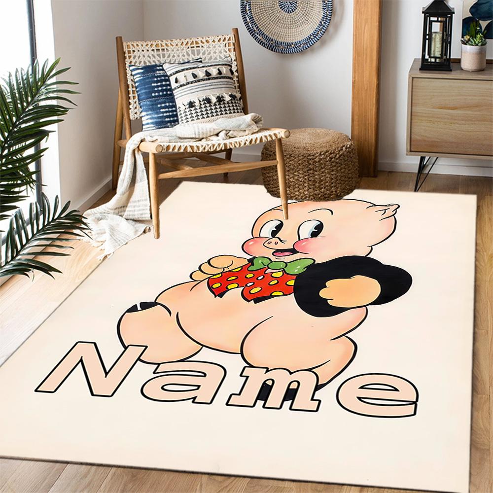 Looney Road Runner Adventure Customize Your Name Carpet Suitable for Decorate room Living Rooms Foyer Dormitory Anti-slip Rug Office home decor Spirit