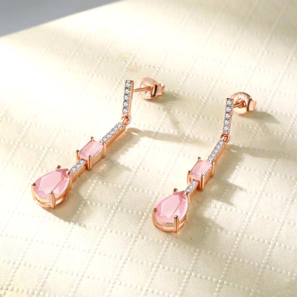 Visací náušnice pro ženy Náušnice s modrým safírem Drahokam Svatební Zásnubní Párty Šperky