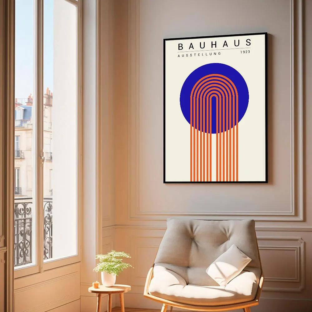Modernist Bauhaus Geometric Canvas Poster Living Room Wall Art Retro Prints Mid Century Home Decorative Wall Art Painting