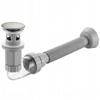 Low Washbasin Siphon Flexible Tube with Click-Clack Flow Brushed Nickel