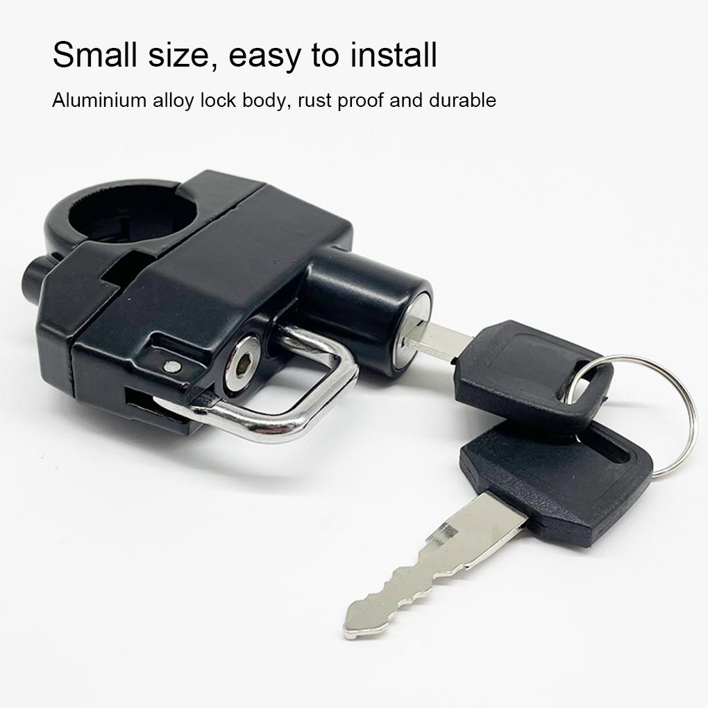Helmet Lock Anti-theft Locker Locking Device Aluminum Alloy Rustproof Solidness Handlebar Locks Space Saving Convenience